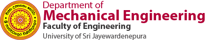 Department of Mechanical Engineering, Faculty of Engineering, University of Sri Jayewardenepura